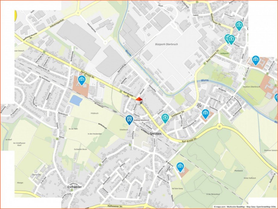 Geolyzer Kartenausschnitt Doppelhaush�lfte Heinsberg