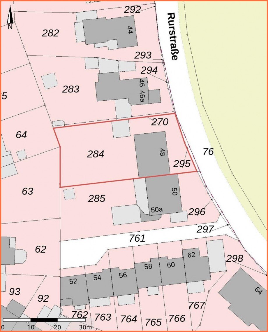 07 Flurkarte-1 Etagenwohnung Heinsberg / Oberbruch